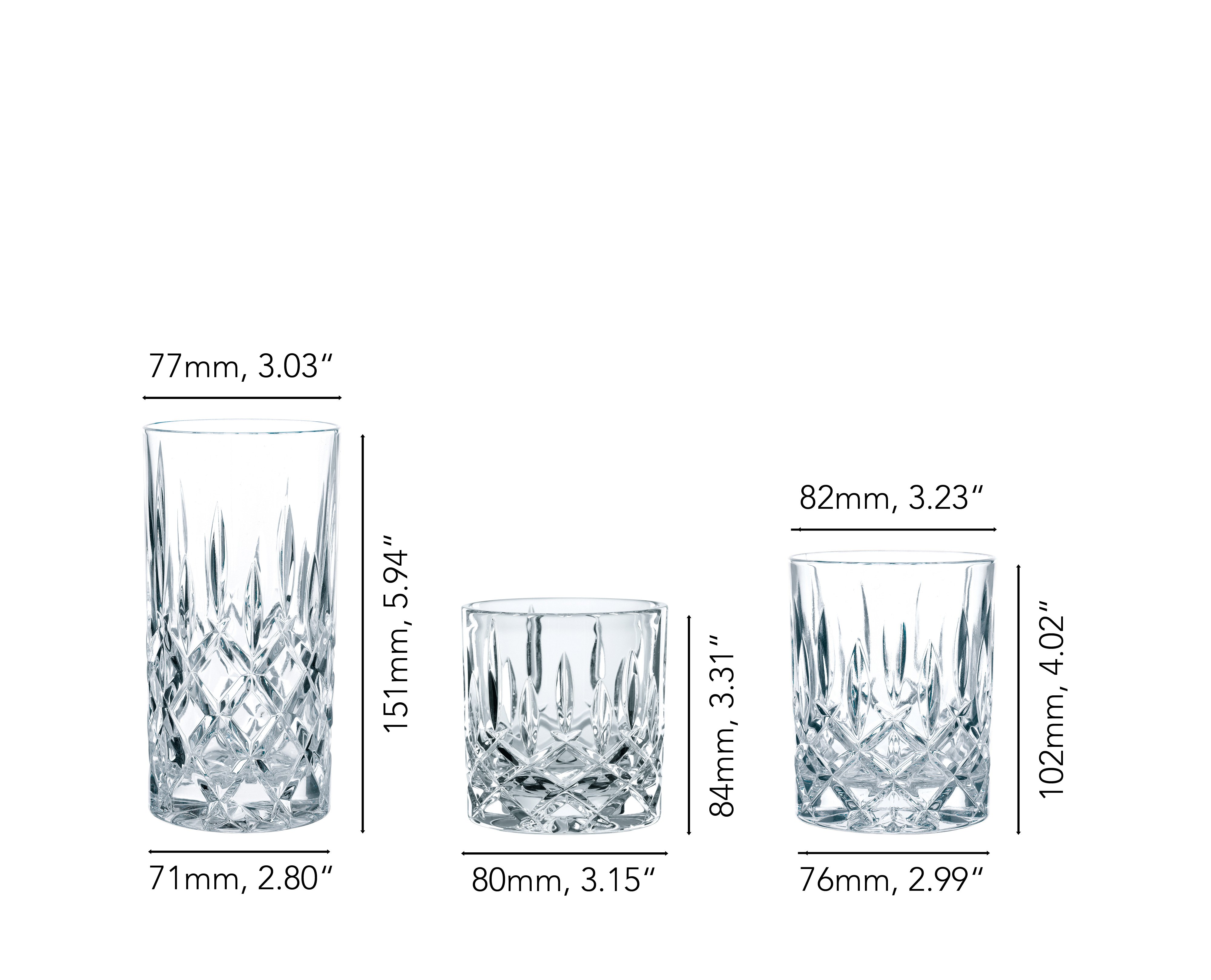 Vasos de Cristal Whisky Noblesse Nachtmann Set 4 unidades