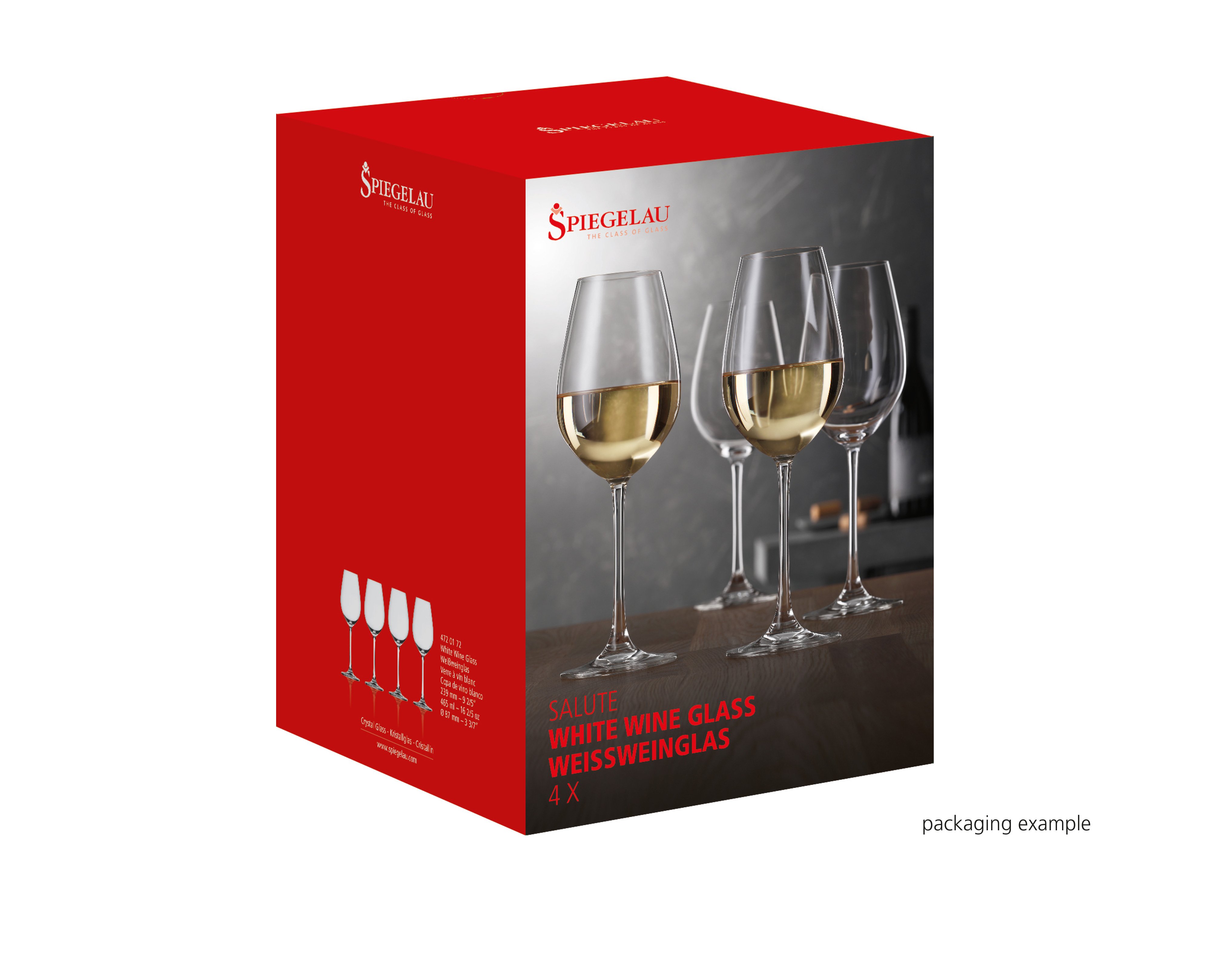 Spiegelau Salute White Wine Glasses Set Of 4 - -made Crystal