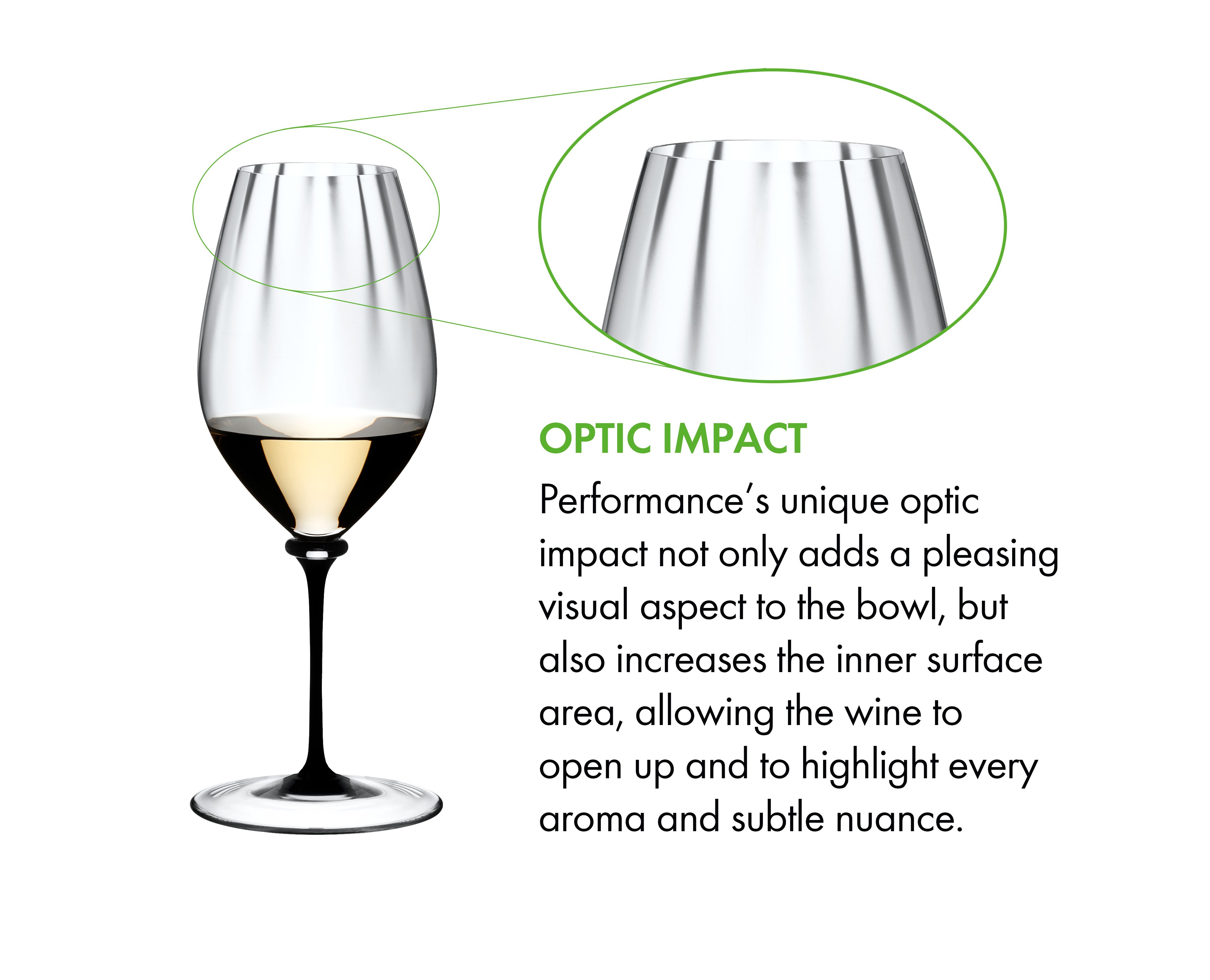 RIEDEL Performance Riesling - Set di 4 bicchieri da vino in cristallo trasparente, prodotti a macchina